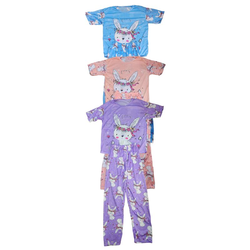 AGW - Pack 3 Pijamas Mujer Largo Coneja