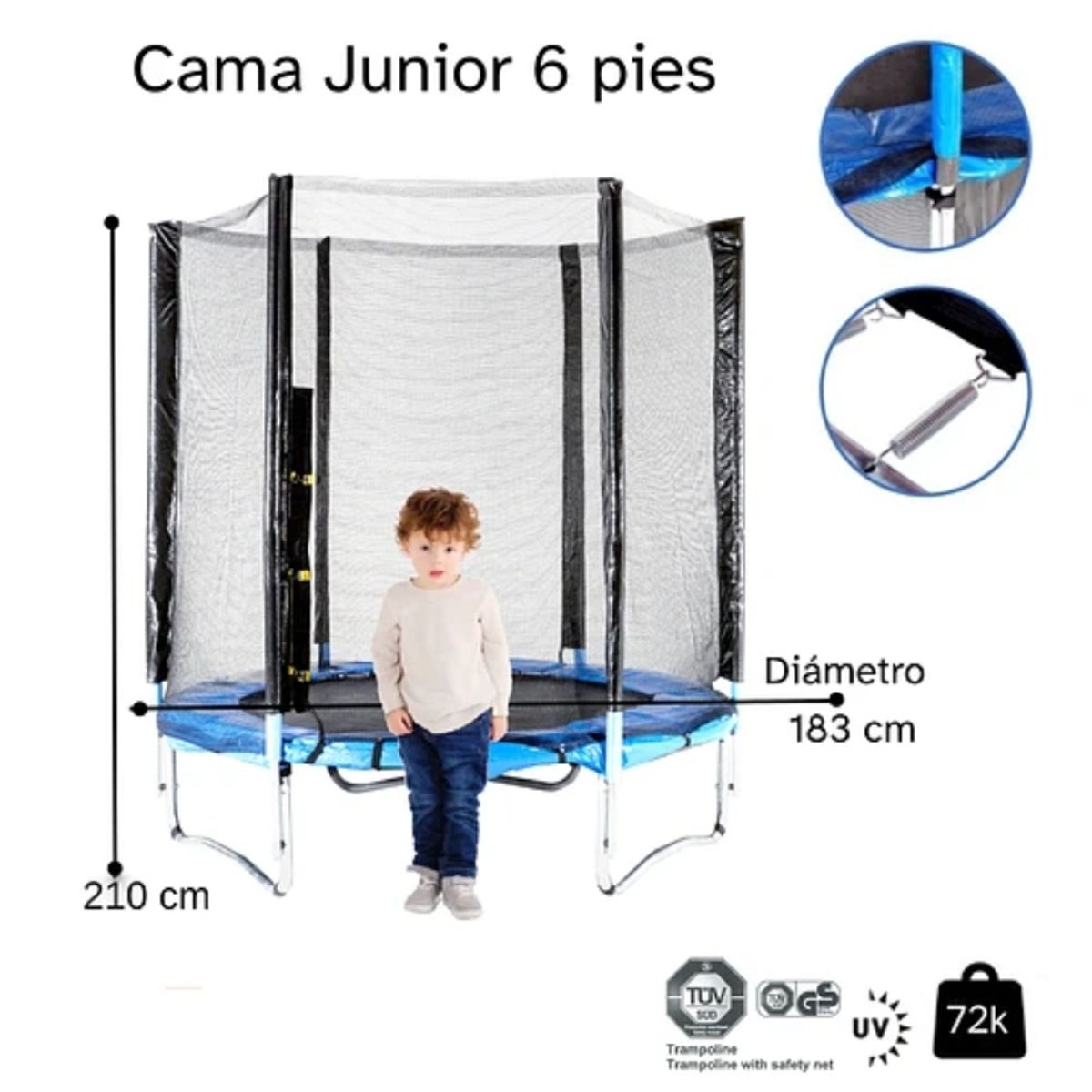KIDSCOOL - Cama Elastica Junior 6 Pies