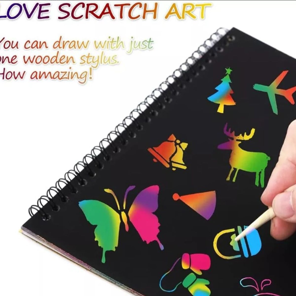 GENERICO - Libreta Raspable Scratch Art Raspar y Dibujar