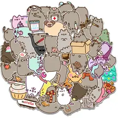 GENERICO - Set 50 stickers gato kawaii pegatinas decorativas