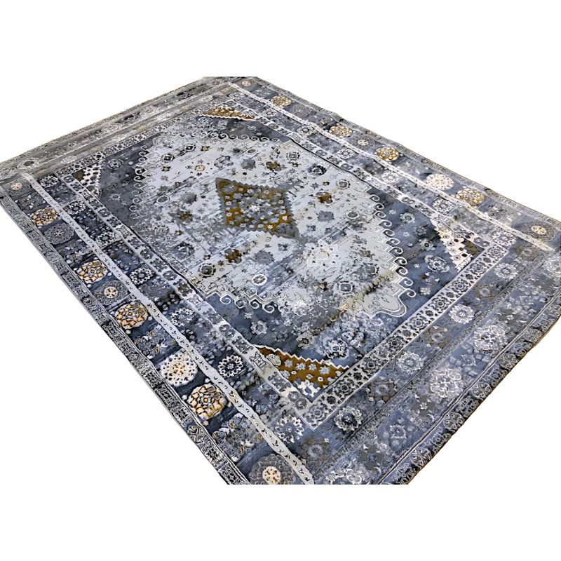 MROTTO - ALFODIA Alfombra Gris para Living 160x230 cm Estilo Persa