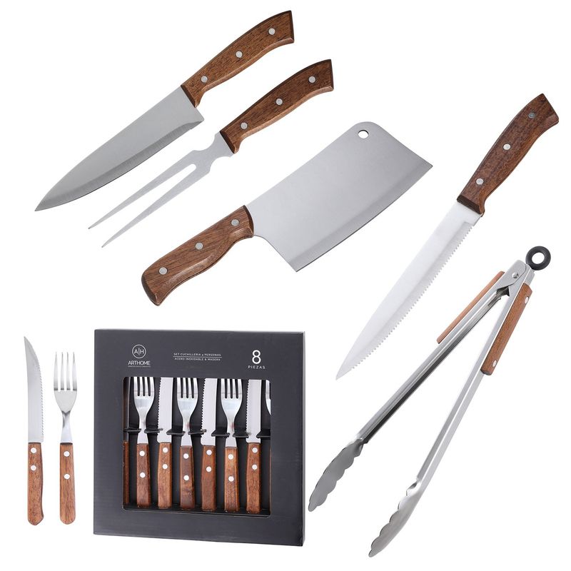 ARTHOME - Set Parrilla 13 Piezas Acero Inoxidable Arthome PAR42