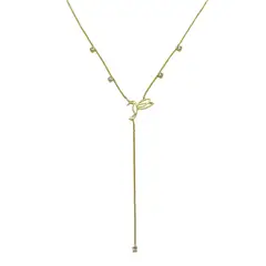 COGGIOLA - Collar Colibrí Circón Enchapado Oro 18K