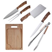 Set Parrilla 06 Piezas Acero Inoxidable PAR43