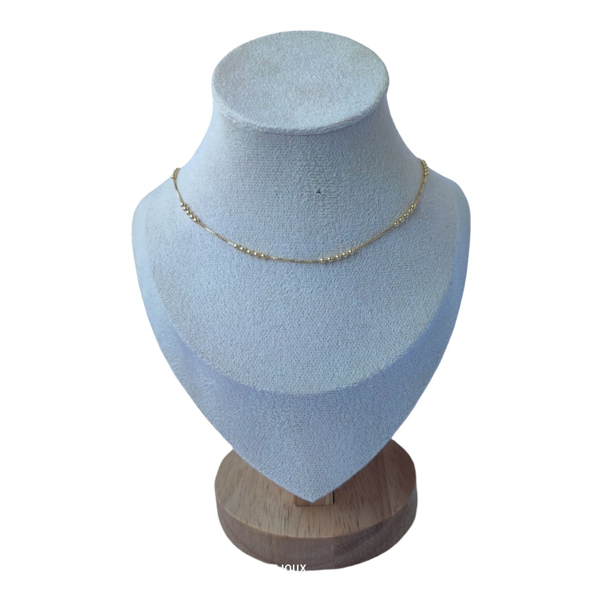 GENERICO - choker ajustable con esferas de plata 925 bañado en oro de 18 k