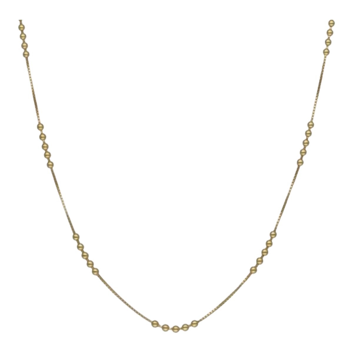 GENERICO - choker ajustable con esferas de plata 925 bañado en oro de 18 k