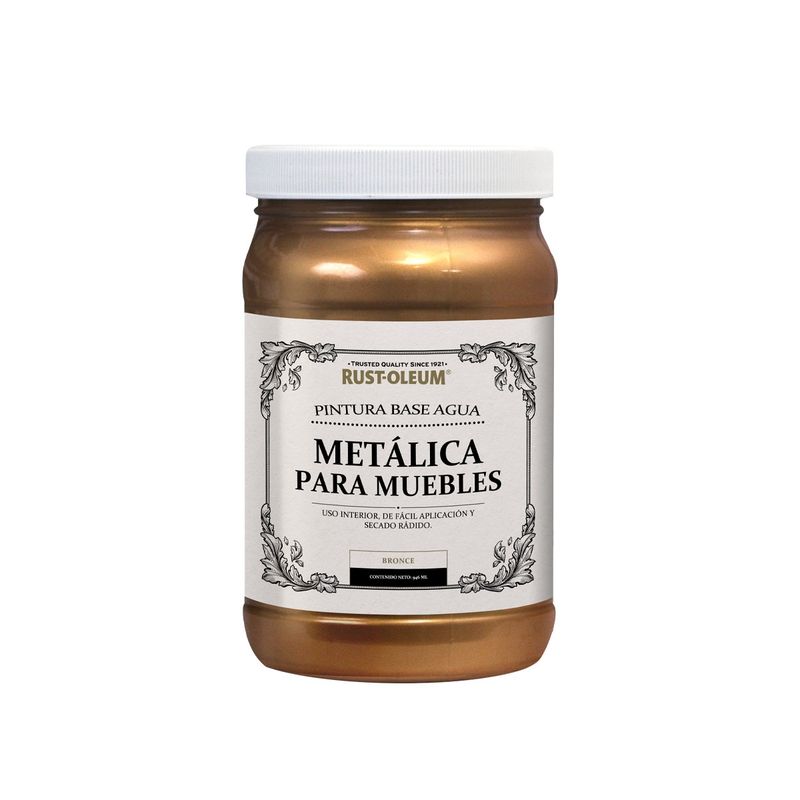 RUST OLEUM - Pintura metálica para muebles bronce satinado