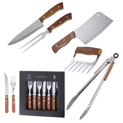 ARTHOME - Set Parrilla 13 Piezas Acero Inoxidable PAR44
