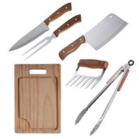 Set Parrilla 06 Piezas Acero Inoxidable PAR45