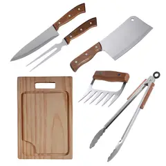 ARTHOME - Set Parrilla 06 Piezas Acero Inoxidable PAR45