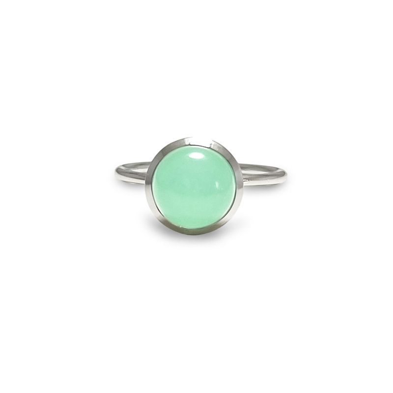 ANDREA COGGIOLA JOYAS - Anillo Shakti Calcedonia Plata Fina 925