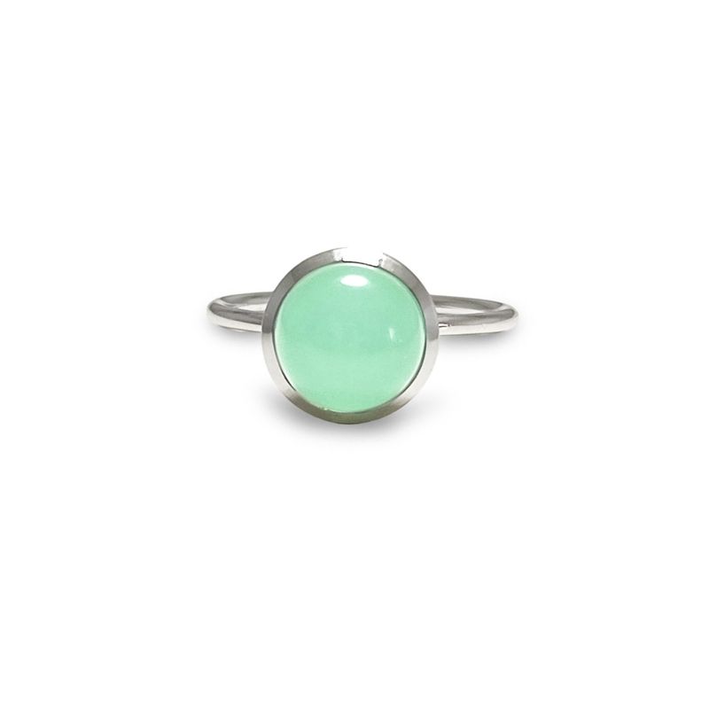 ANDREA COGGIOLA JOYAS - Anillo Shakti Calcedonia Plata Fina 925