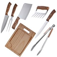 Set Parrilla 07 Piezas Acero Inoxidable PAR48