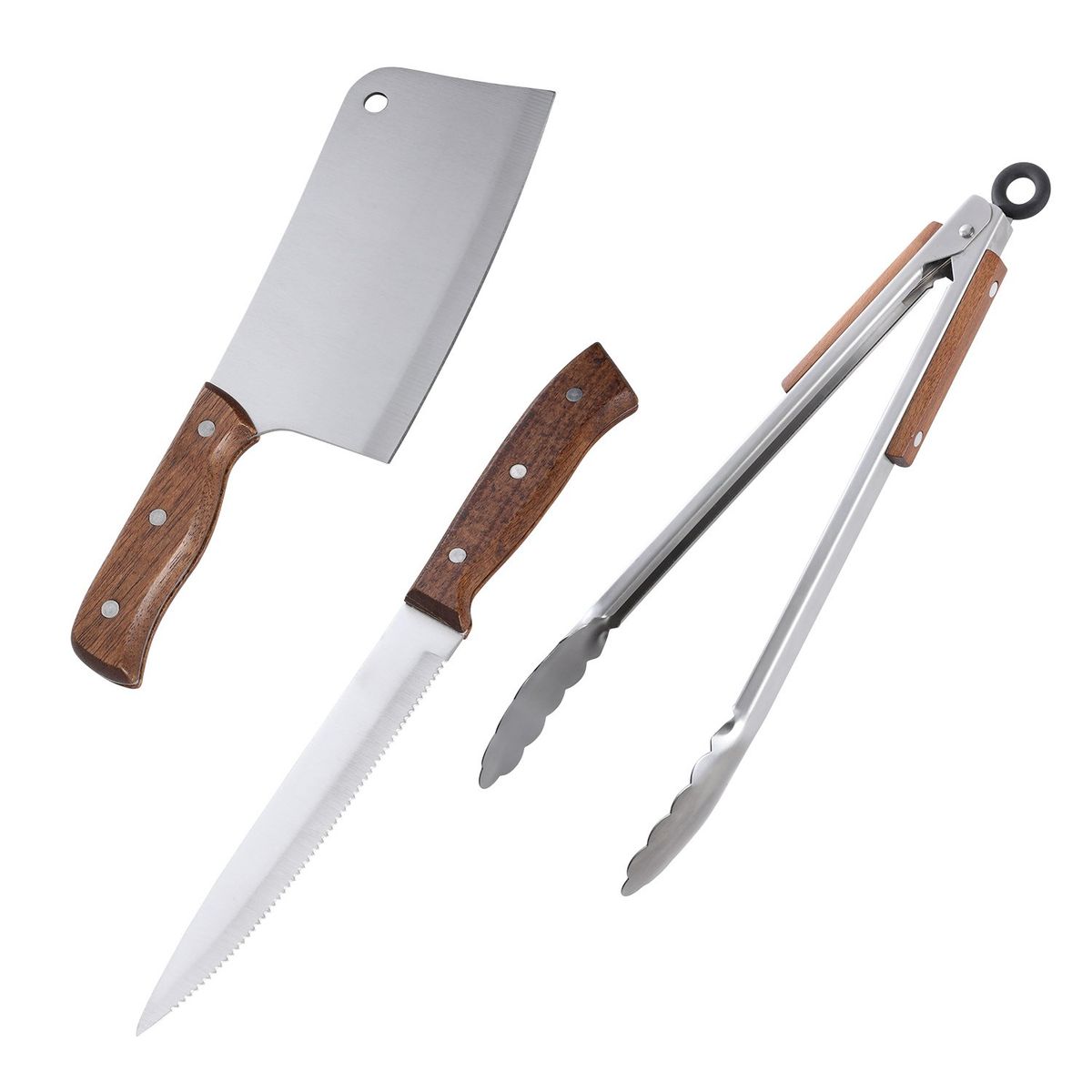 ARTHOME - Set Parrilla 03 Piezas Acero Inoxidable Arthome PAR51