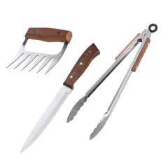 ARTHOME - Set Parrilla 03 Piezas Acero Inoxidable PAR52