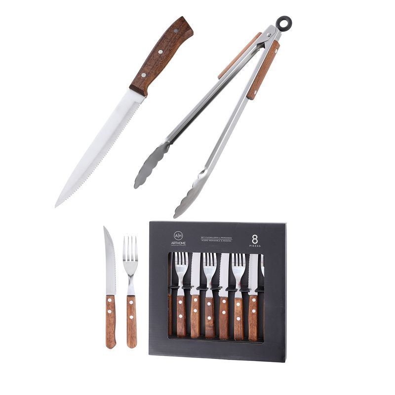 ARTHOME - Set Parrilla 10 Piezas Acero Inoxidable Arthome PAR53
