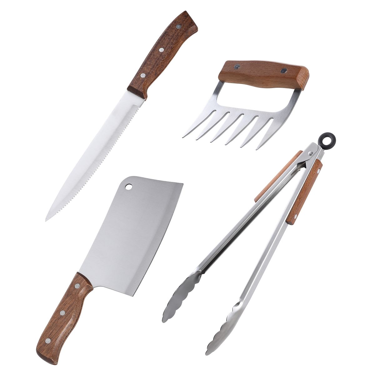 ARTHOME - Set Parrilla 04 Piezas Acero Inoxidable Arthome PAR55