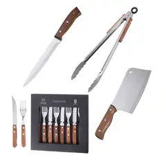ARTHOME - Set Parrilla 11 Piezas Acero Inoxidable PAR56
