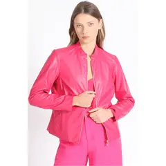 LIOLA - Chaqueta Efecto Cuero, Fucsia