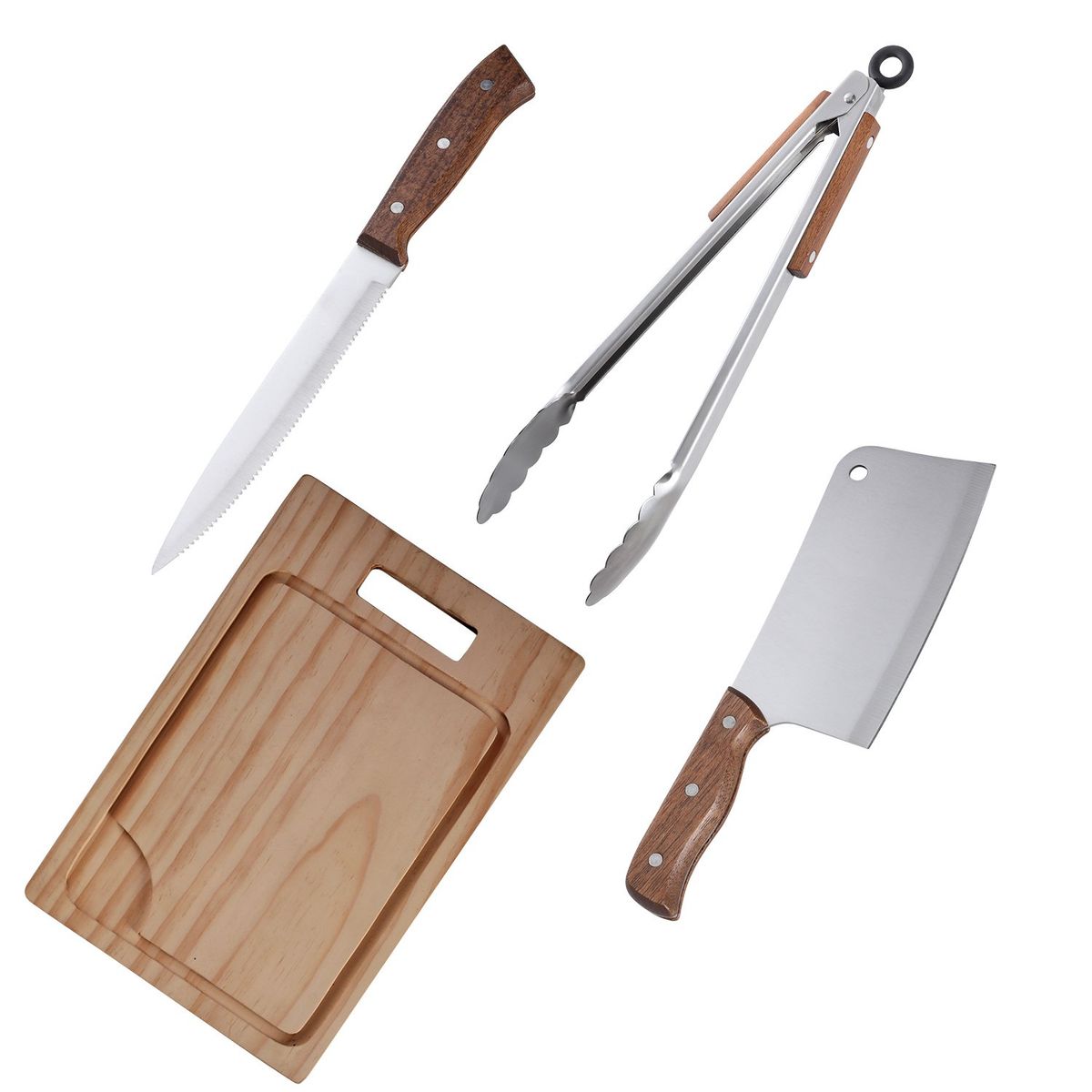 ARTHOME - Set Parrilla 04 Piezas Acero Inoxidable Arthome PAR57