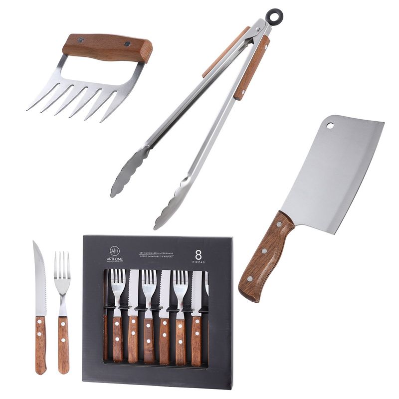 ARTHOME - Set Parrilla 11 Piezas Acero Inoxidable Arthome PAR58