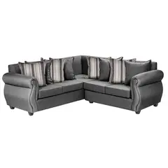 DECOOUTLET - Seccional Milán 3.2 Tela Gris Oscuro