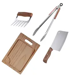 ARTHOME - Set Parrilla 04 Piezas Acero Inoxidable PAR59