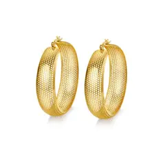 GENERICO - Argollas Gruesas Caladas - Azul Zafira