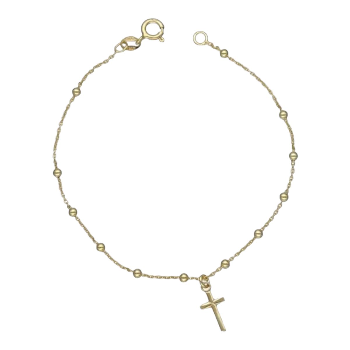 GENERICO - Pulsera denario de plata 925 bañada en oro de 18 k