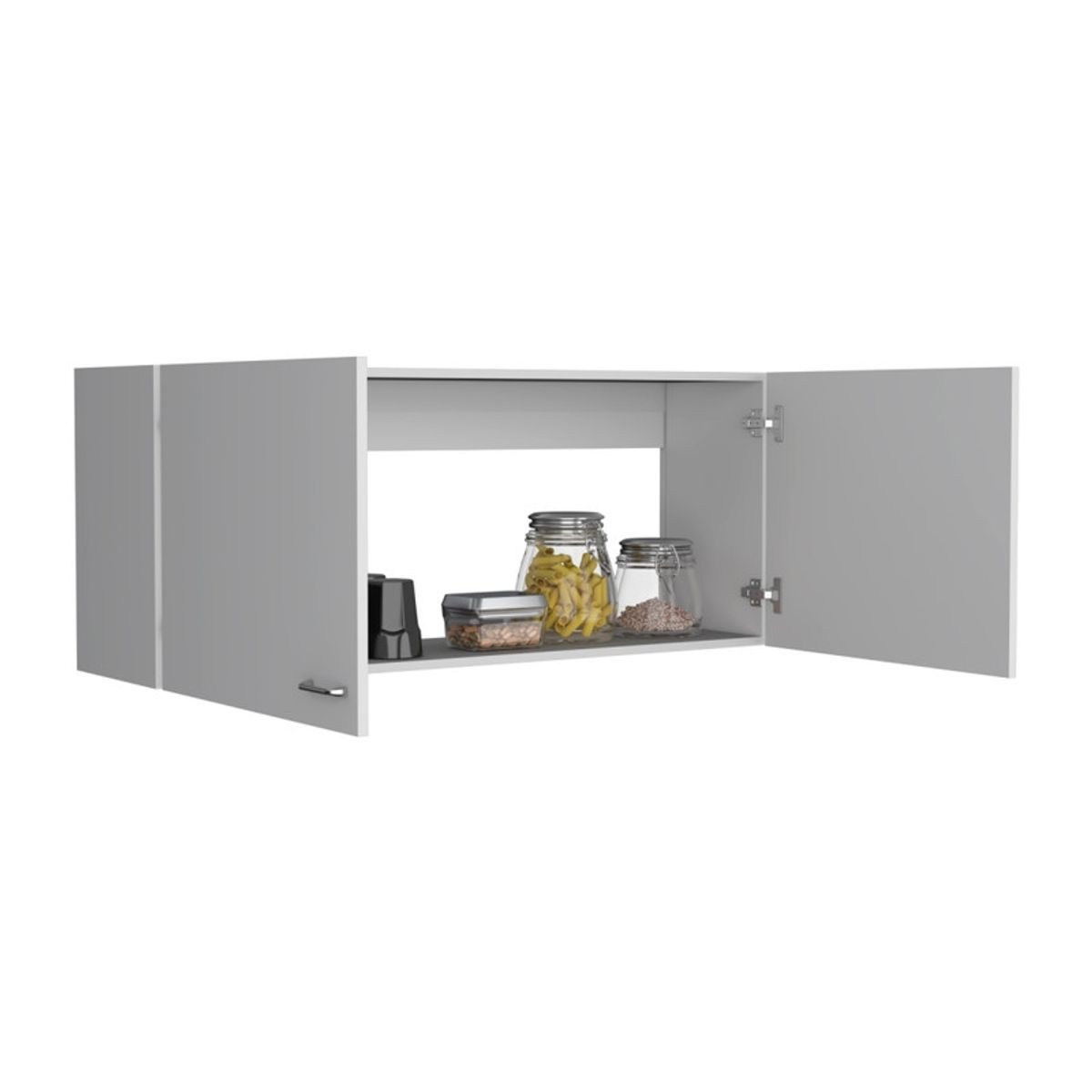 FMFURNITURE - Mueble Mural De Cocina 2 Puertas Blanco 160x54x35 cm