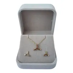 GENERICO - Conjunto infinito de plata 925 bañado en oro de 18 k