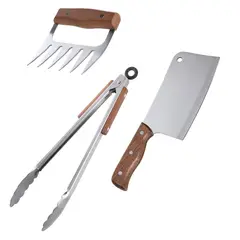 ARTHOME - Set Parrilla 03 Piezas Acero Inoxidable PAR64