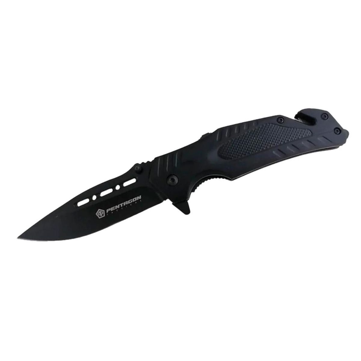 PENTAGON - Cuchillo Navaja Pentagon Caza Supervivencia - Negro