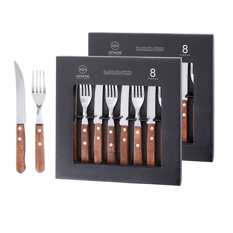 ARTHOME - Set Parrilla 16 Piezas Acero Inoxidable Arthome PAR67