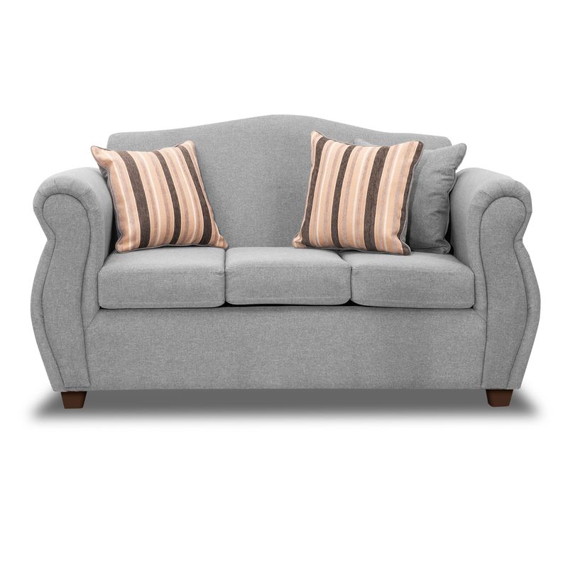 DECOOUTLET - Sofa 3 Cuerpos Cancún 157 Tela Gris Claro