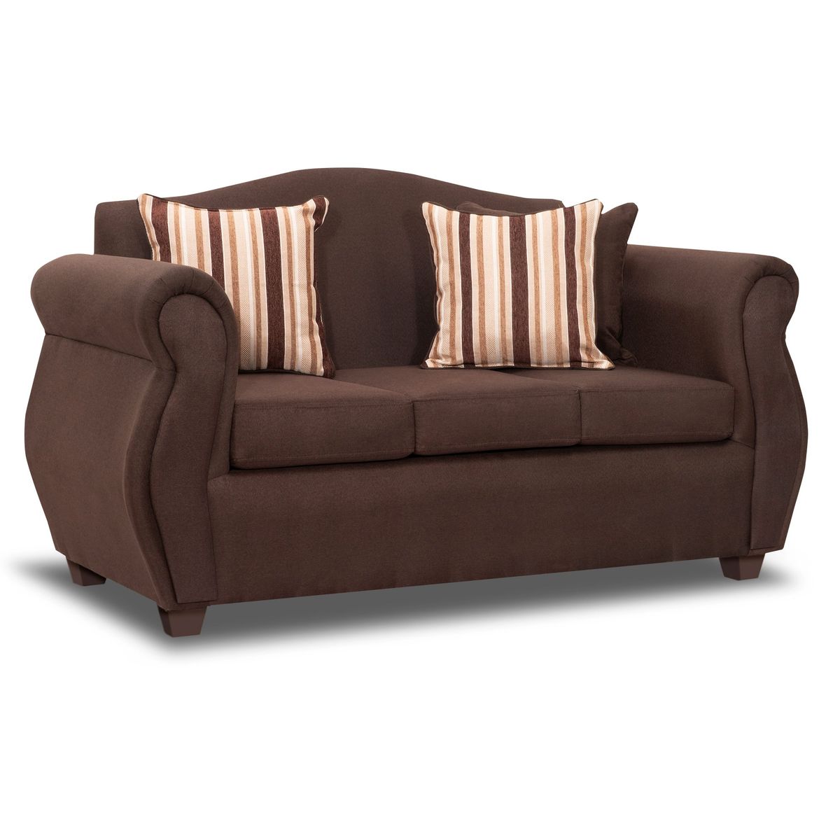 DECOOUTLET - Sofa 3 Cuerpos Cancún 157 Tela Chocolate