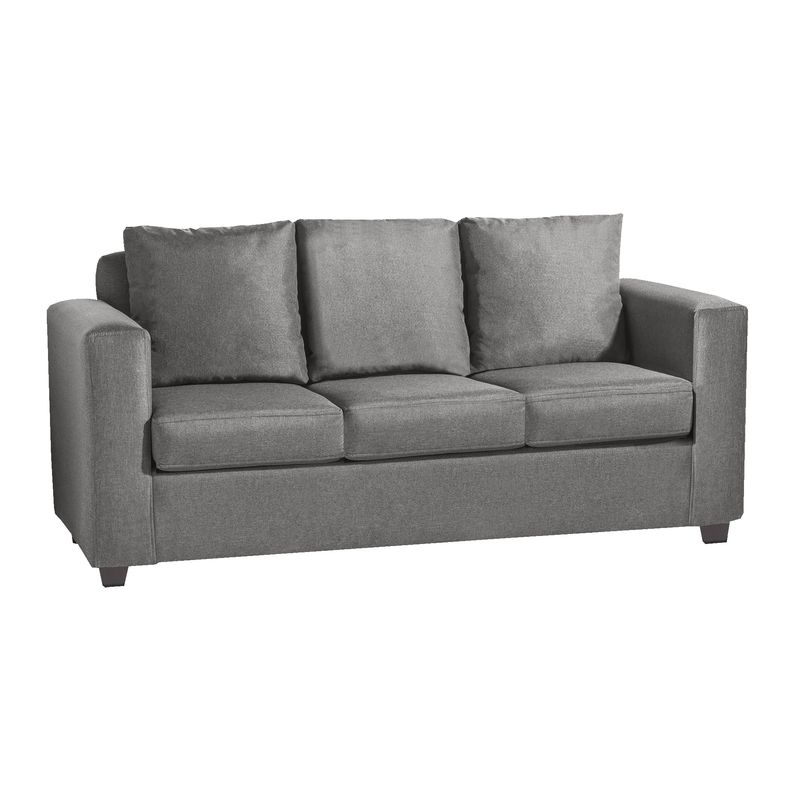 DECOOUTLET - Sofá Turín 3 Cuerpos Tela Gris