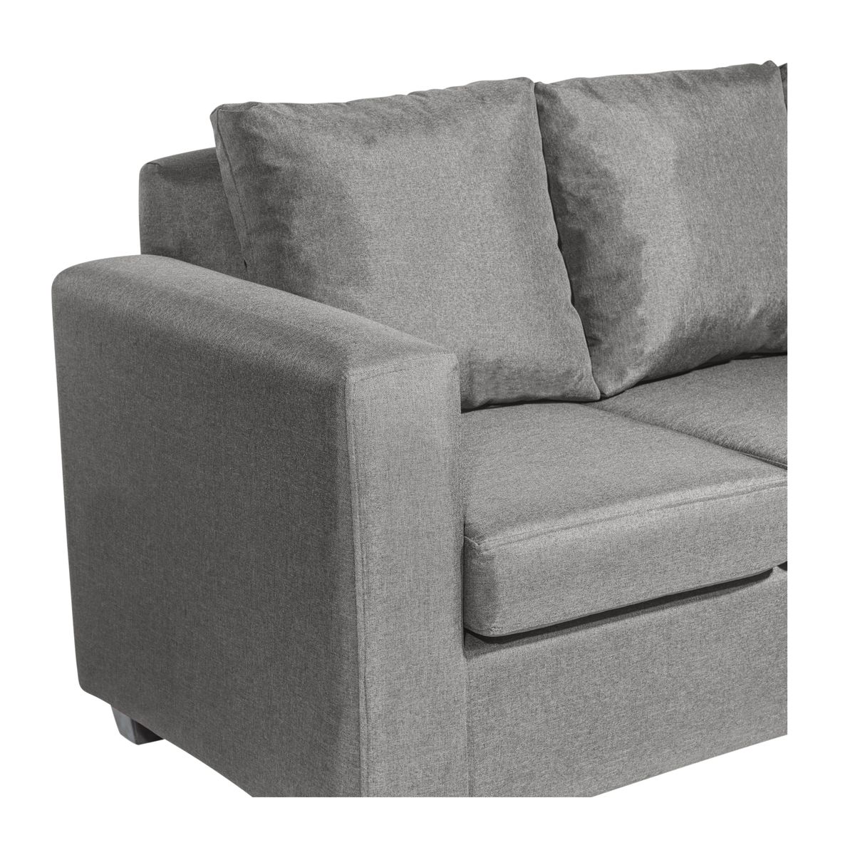 DECOOUTLET - Sofá Turín 3 Cuerpos Tela Gris