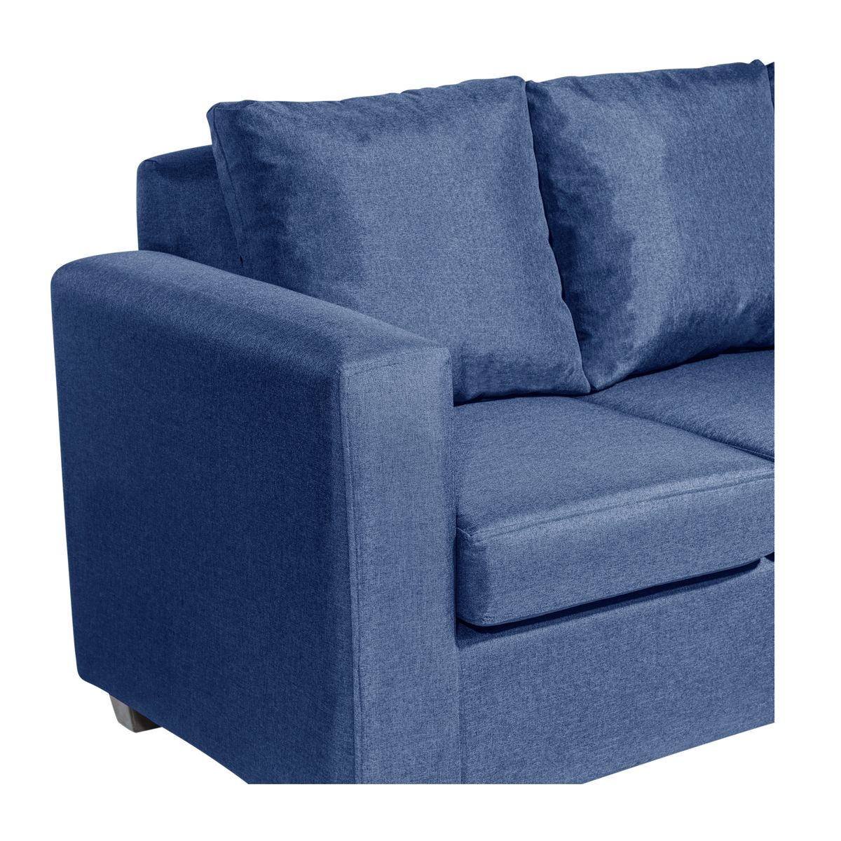 DECOOUTLET - Sofá Turín 3 Cuerpos Tela Azul