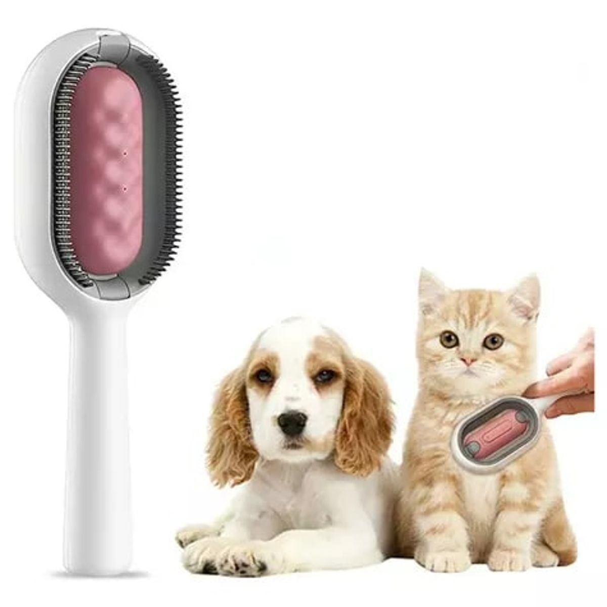 GENERICO - Cepillo con Deposito Agua para Perros y Gatos