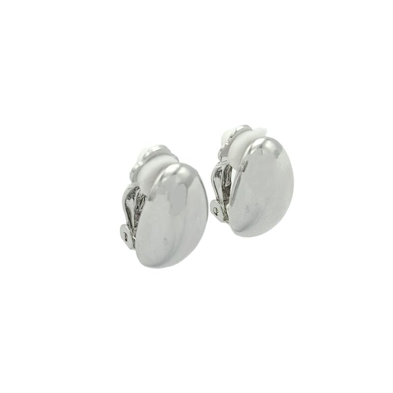 ELBAULDEJUMA - Aros Gota Espejo Plateada Sin Perforacion Earcuff