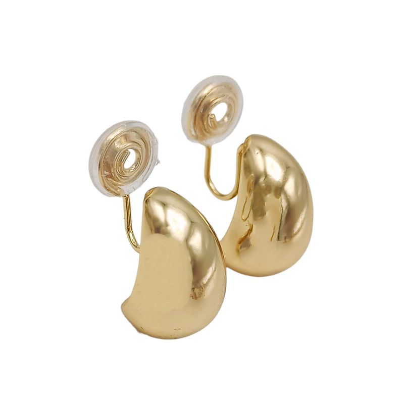 ELBAULDEJUMA - Aros Gota Huggies Chapado En Oro 18k Earcuff Sin Perforacion