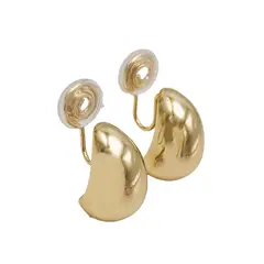 ELBAULDEJUMA - Aros Gota Huggies Chapado En Oro 18k Earcuff Sin Perforacion