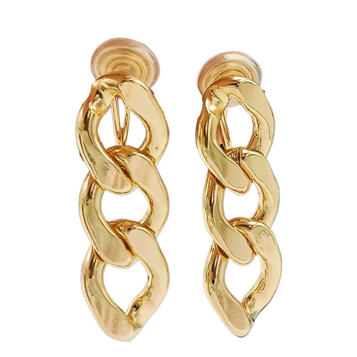 ELBAULDEJUMA - Aros Eslabones Chapado En Oro 18k Earcuff Sin Perforación
