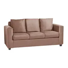 DECOOUTLET - Sofá Turín 3 Cuerpos Tela Beige Claro