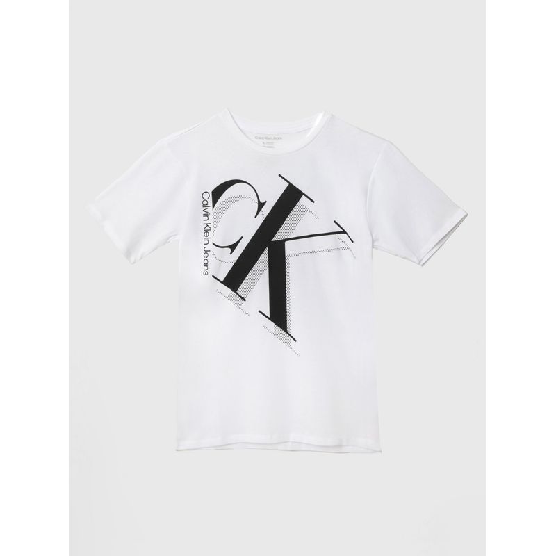 CALVIN KLEIN - Polera Niño Shadow Drop Blanco Calvin Klein