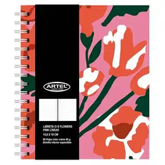 ARTEL - Libreta con espiral Flowers Pink