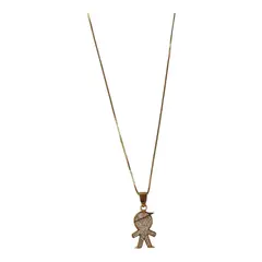 GENERICO - Collar niño circones de plata 925 bañado en oro 925