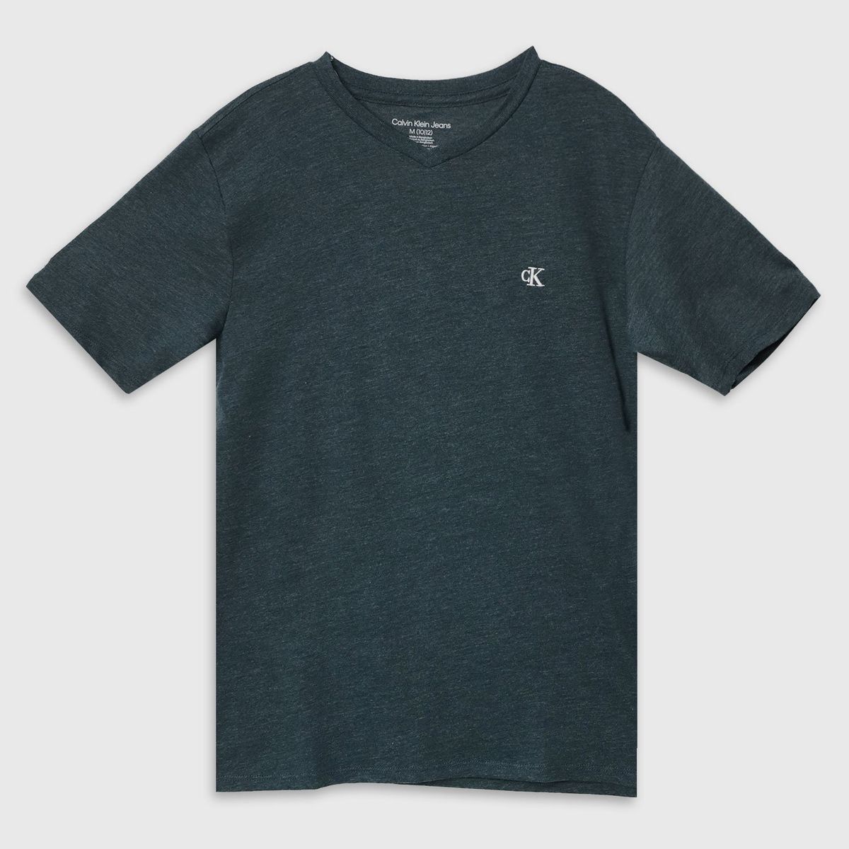 CALVIN KLEIN - Polera Niño Monogram V Neck Negro Calvin Klein