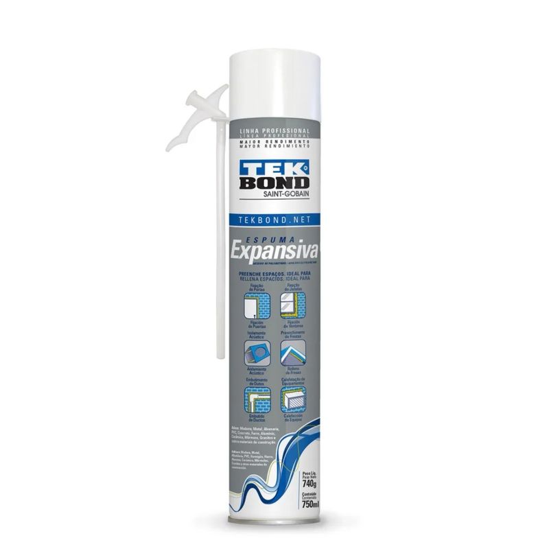 TEKBOND - Espuma Expansiva Pu Tekbond 740 G / 750 Ml Uso Profesional